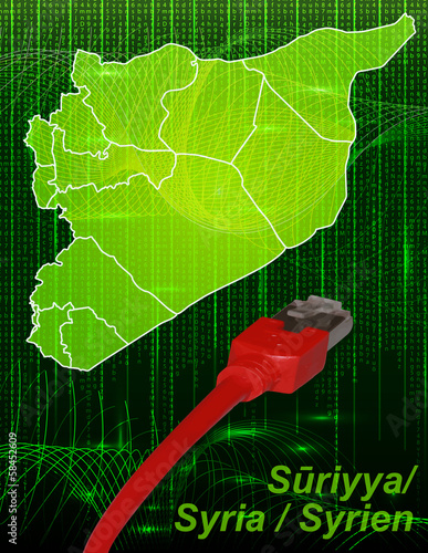 Syrien mit Grenzen in dem neuen Netzwerkdesign