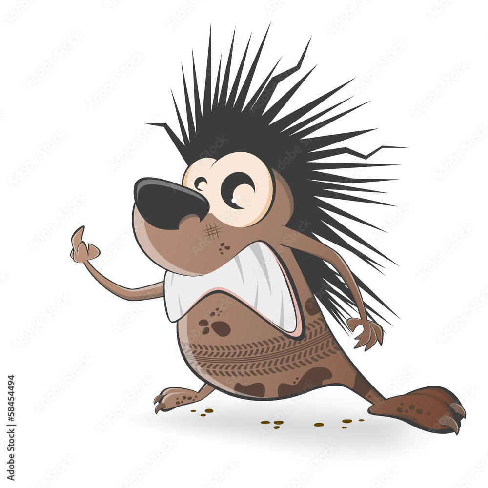 igel cartoon lustig vector de Stock | Adobe Stock