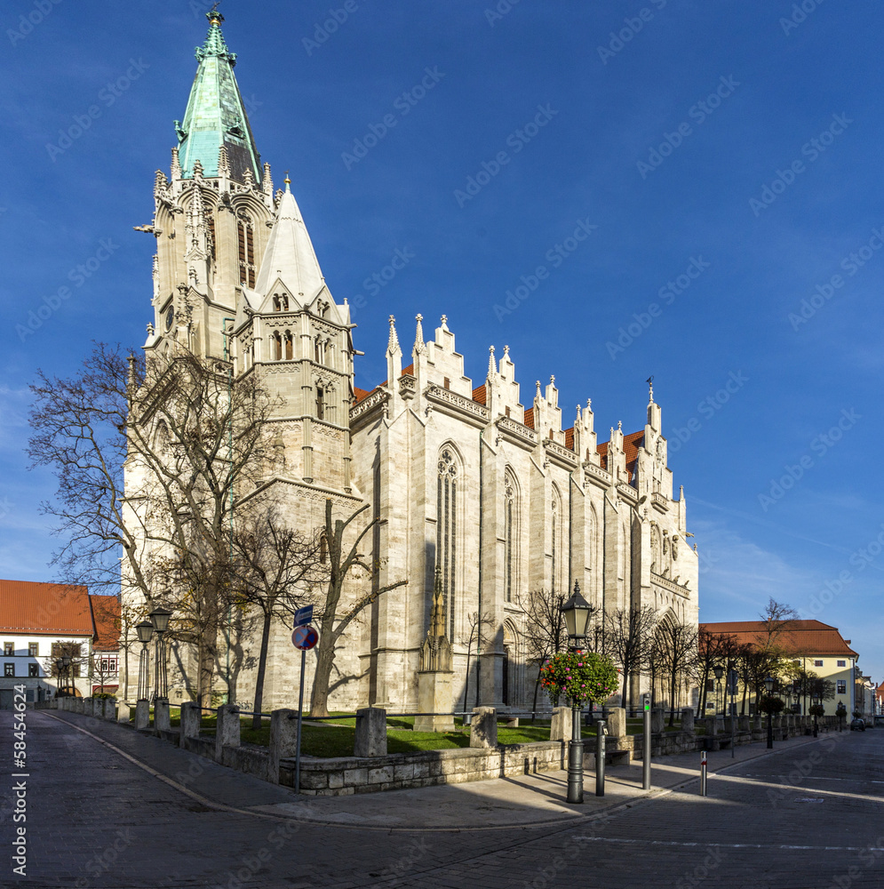 Germany, Thuringia, Muhlhausen, View of Church of Our Lady