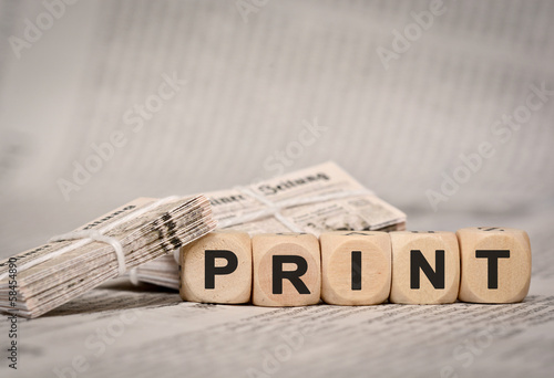 Print -Zeitungsstapel