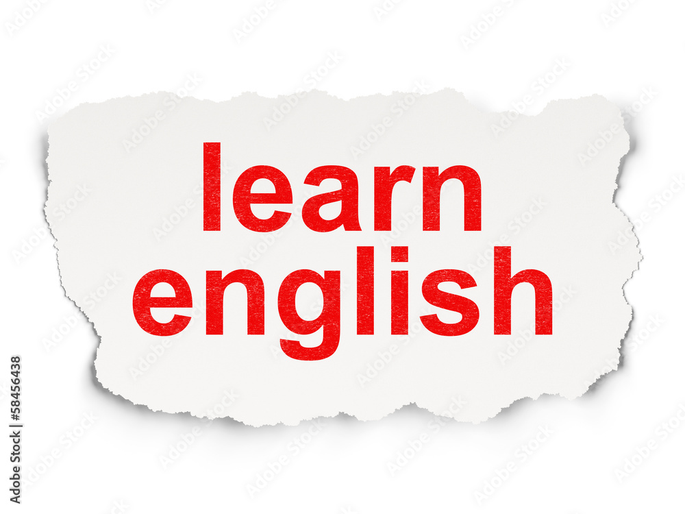 Education concept: Learn English on Paper background Education concept: Learn English on Paper background