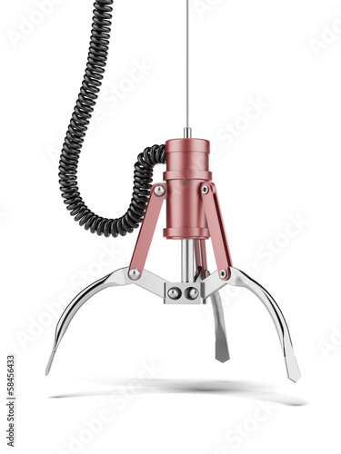 Εκτύπωση καμβά Red robotic claw