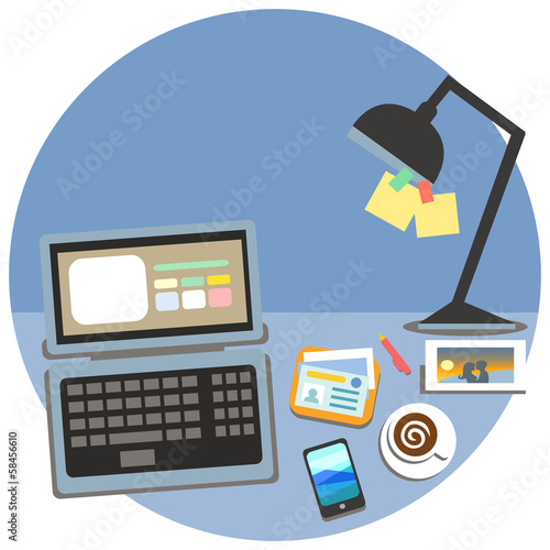 Business workplace, cubicle concept