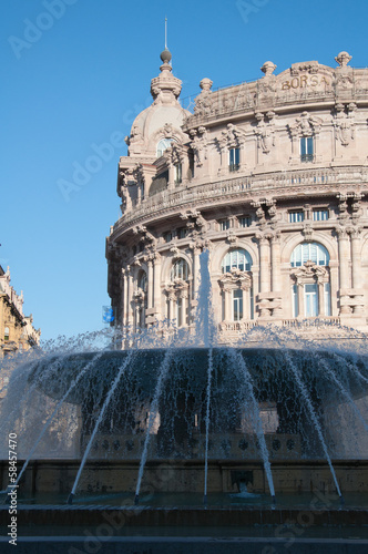 Detail of city of Genoa in Italy