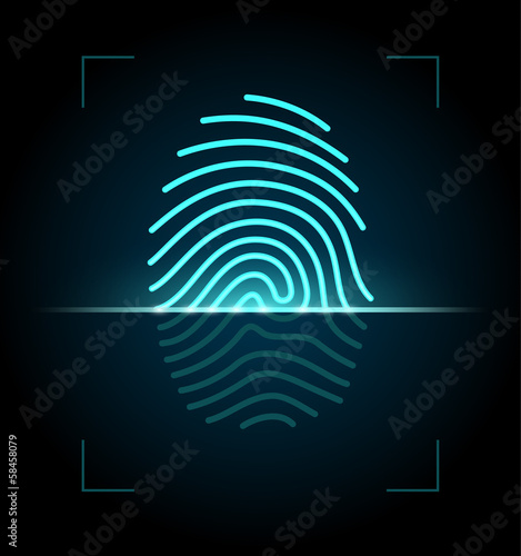 Fingerprint scanner illustration