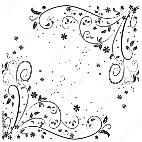 Vector illustration of flower curl pattern