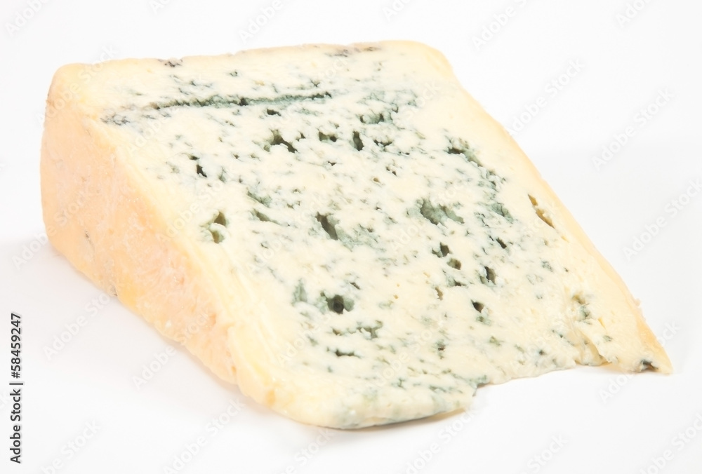 Wedge of full fat soft blue cheese Wedge of full fat soft blue cheese