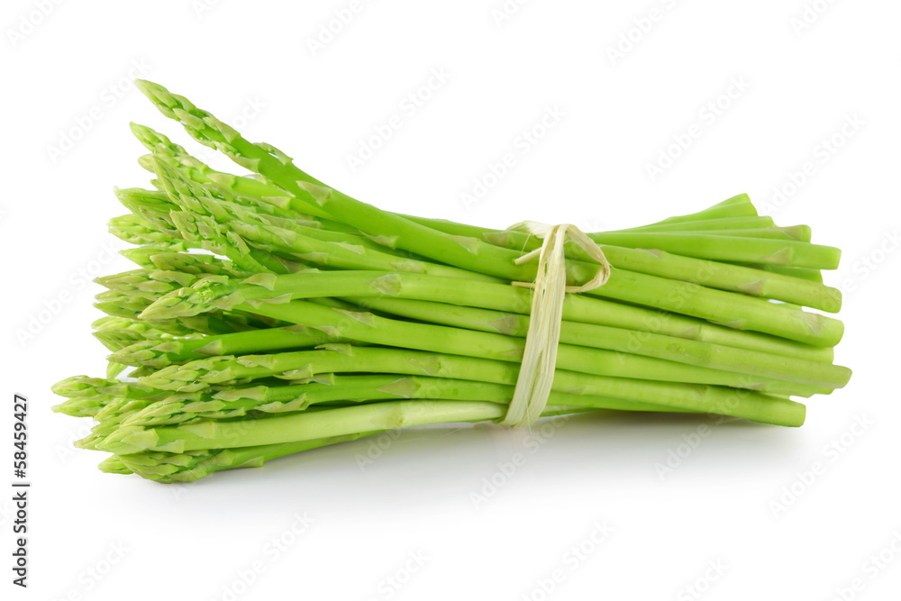 Asparagus sprouts isolated on white background Asparagus sprouts isolated on white background