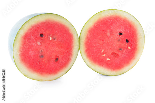 watermelon with clipping path over white background