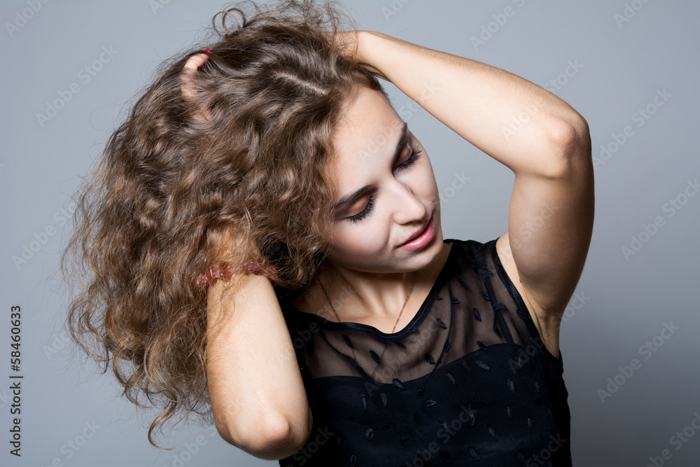 Portrait of a beautiful brown hair woman Portrait of a beautiful brown hair woman