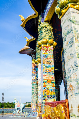 Some part of beautiful vihara at Baanrai temple photo