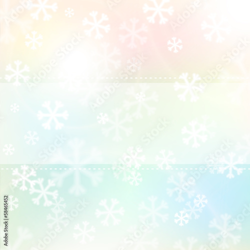 Christmas background  snowflakes and soft colors