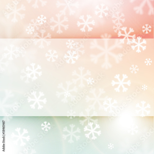 Christmas background  snowflakes and soft colors