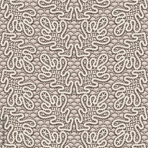 Old lace texture  vintage seamless pattern