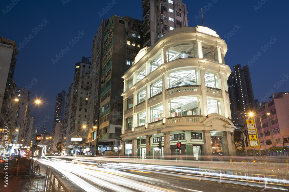 Fototapeta premium Old residential building in Hong Kong