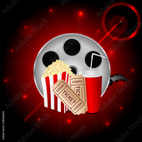 cinema background.items to a movie theater in the blazing neon b