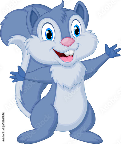 Cute squirrel cartoon posing