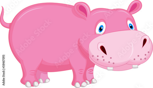 Cute hippo cartoon