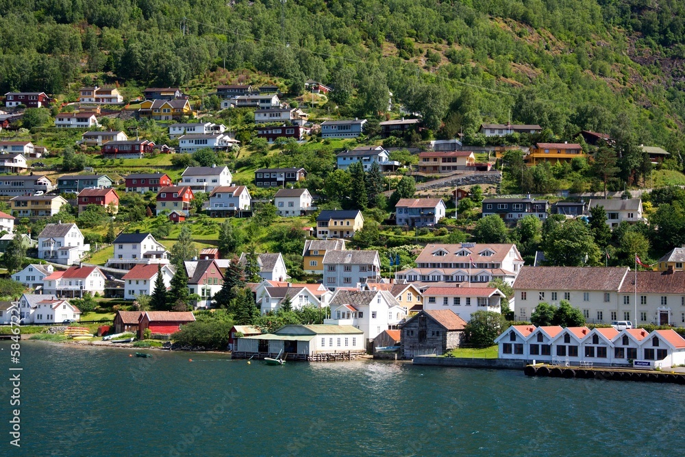 Small village Aurland, Norway