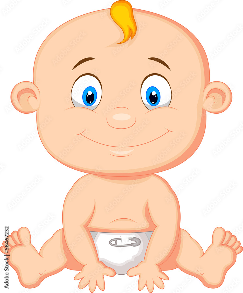 Baby boy cartoon Stock Vector | Adobe Stock