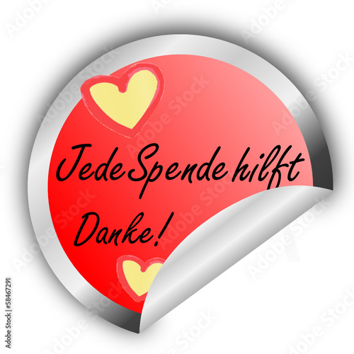 Sticker - Jede Spende hilft Danke!