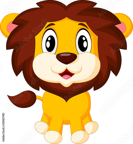 Fototapeta Naklejka Na Ścianę i Meble -  Cute lion cartoon