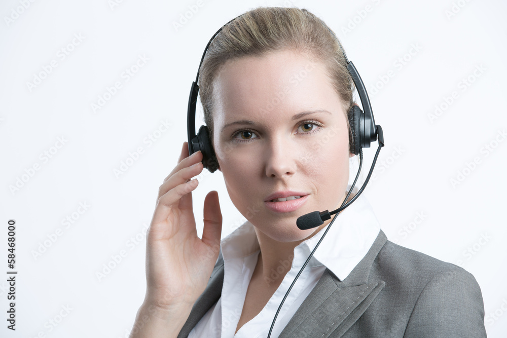Hübsche Frau im CallCcenter Hübsche Frau im CallCcenter