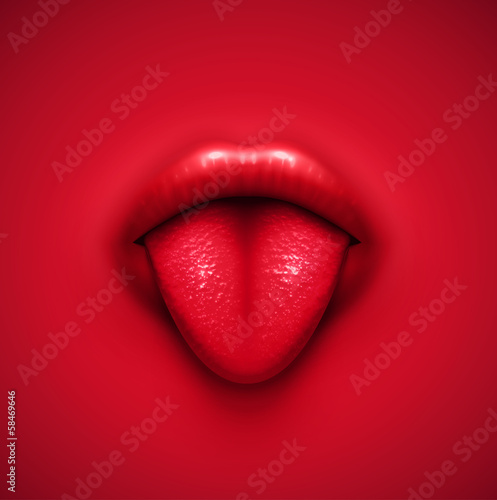 Fototapeta Human tongue