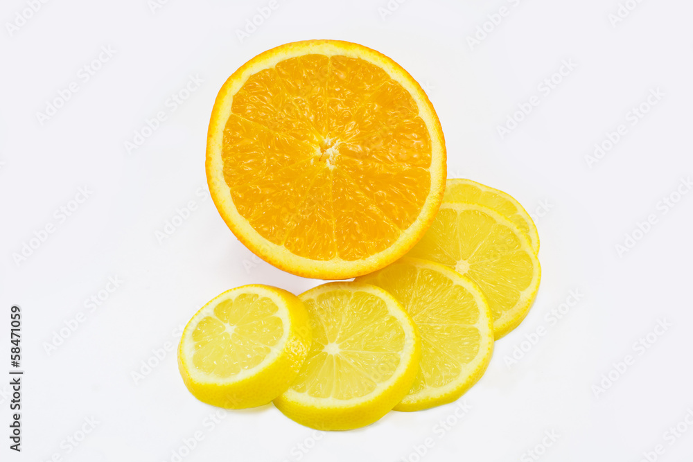 fruit, orange, lemon, banana