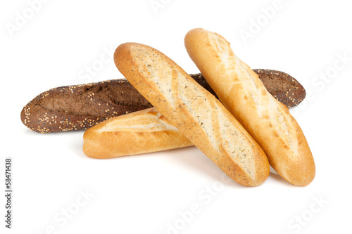 Various of french baguette photo