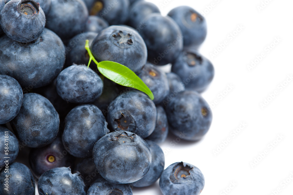 Close up of heap of bilberry, isolated Close up of heap of bilberry, isolated