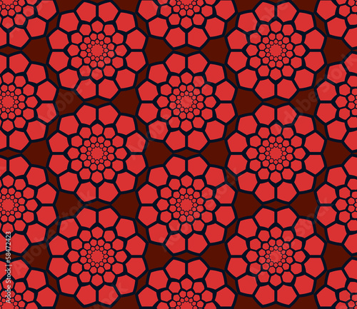 Abstract geometric seamless radial pattern