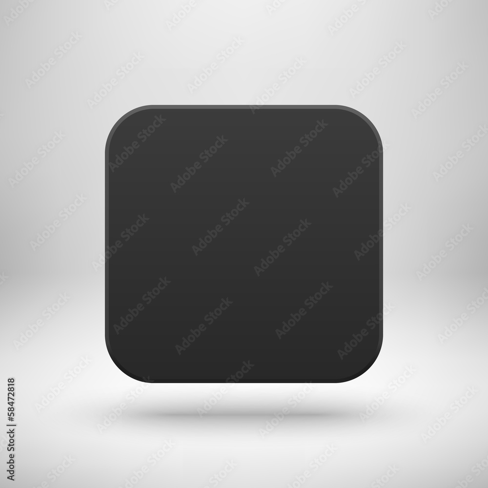 Black Abstract Blank App Icon Template Black Abstract Blank App Icon Template