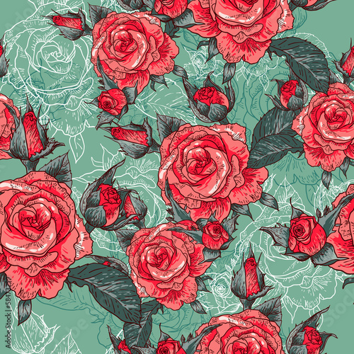 Beautiful Seamless Rose Background