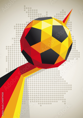 fussball poster ball vector
