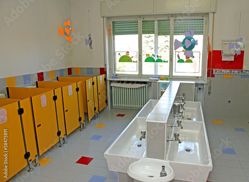 sinks for cleaning of infants within a nursery