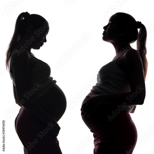 pregnant woman silhouette