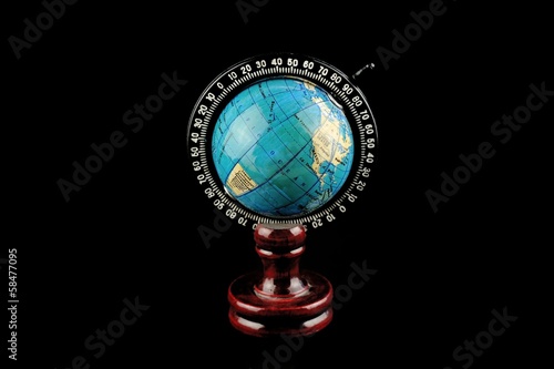 Globe isolated on black