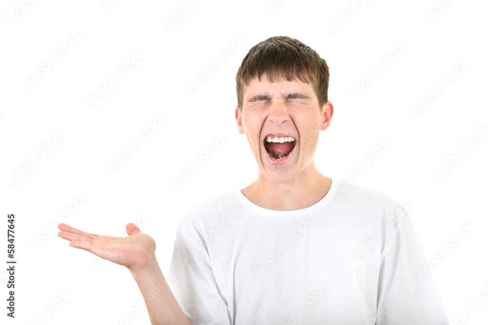 Teenager shows his Palm