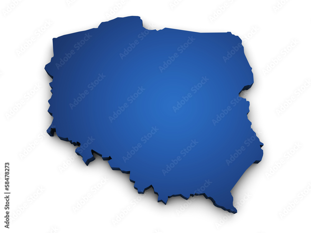 Map Of Poland 3d Shape