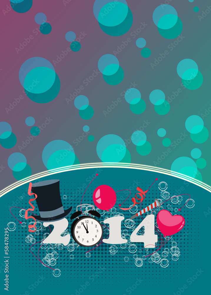 Fototapeta premium Happy new year background