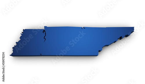 Map Of Tennessee 3d Shape photo