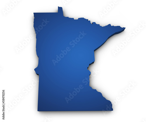 Map Of Minnesota 3d Shape photo