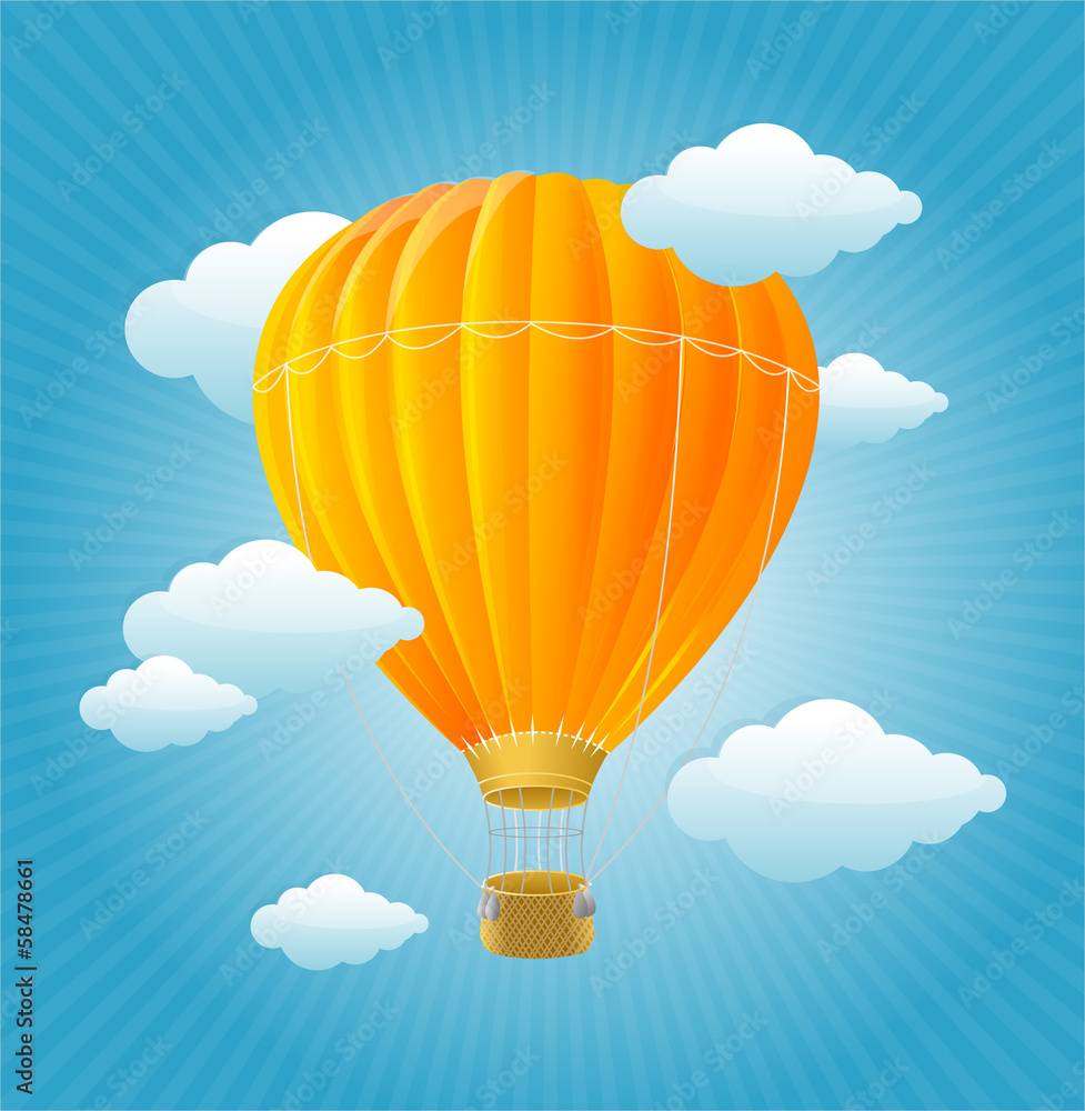 Fototapeta premium Vector air ballons background
