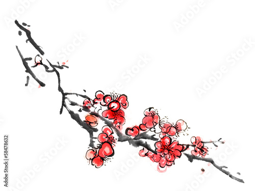 Chinese painting of plum blossom