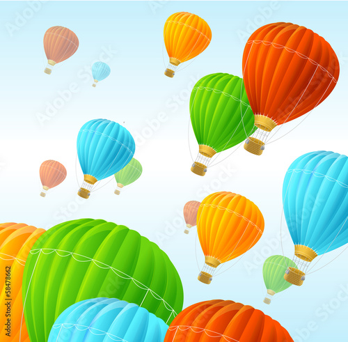 Vector air ballons background