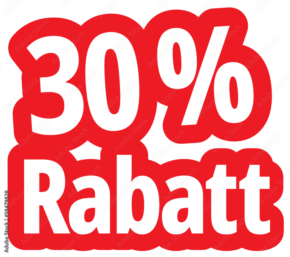 30 % Rabatt 30 % Rabatt