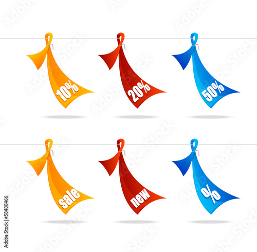 Vector sale labels