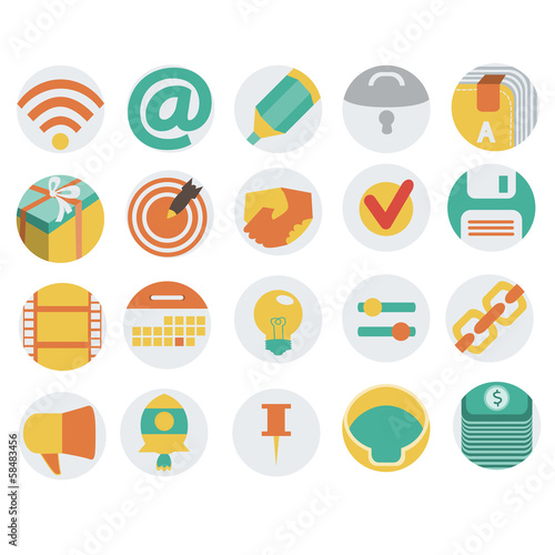 Icons in Flat Design