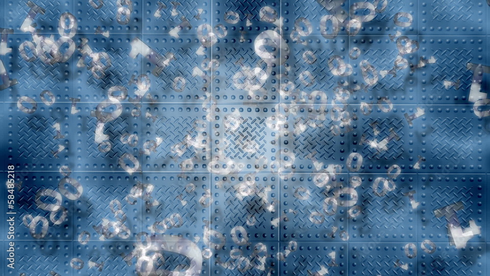 Binärcode - Metall - Background